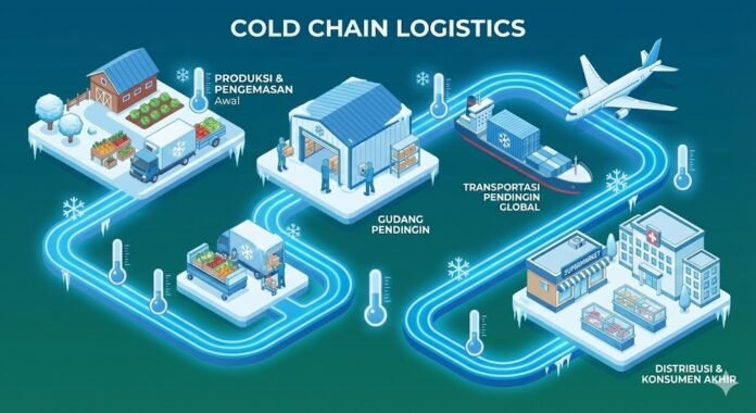 Illustrasi Cold Chain Logistic