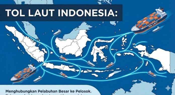 Ilustrasi rute tol laut indonesia